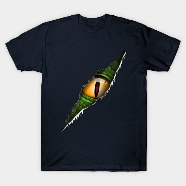 dino eye scratch T-Shirt by Mako Design 